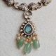 Handmade Brass Metal Jewellery Pink Pendant Necklace Set